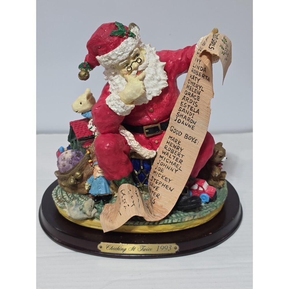 1993 Vintage Mervyns Santa Statue "Checking it Twice"